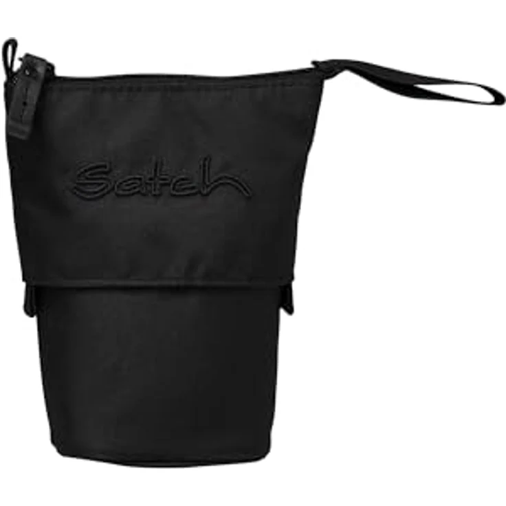 satch Pencil Slider extra groß inkl. Trennfach Reißverschlussfach Stiftehalter Geodreieck Sichtfenster für Stundenplan Nordic Black - Schwarz-Federmäppchen – Bild 1