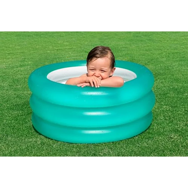 Bestway Planschbecken Ø 70 x 30 cm, strapazierfähiges PVC, 3 Luftringe, 43 Liter Wasserkapazität, ab 2 Jahren – Bild 4
