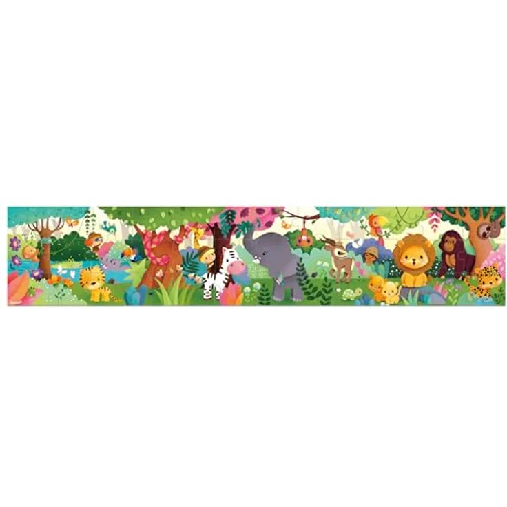 Janod - Puzzle Die Wildtiere - 36-teiliges Panoramapuzzle aus FSC-Pappe - Kinderpuzzle ab 4 Jahre, J02543 - Fördert Geduld und Konzentration – Bild 3