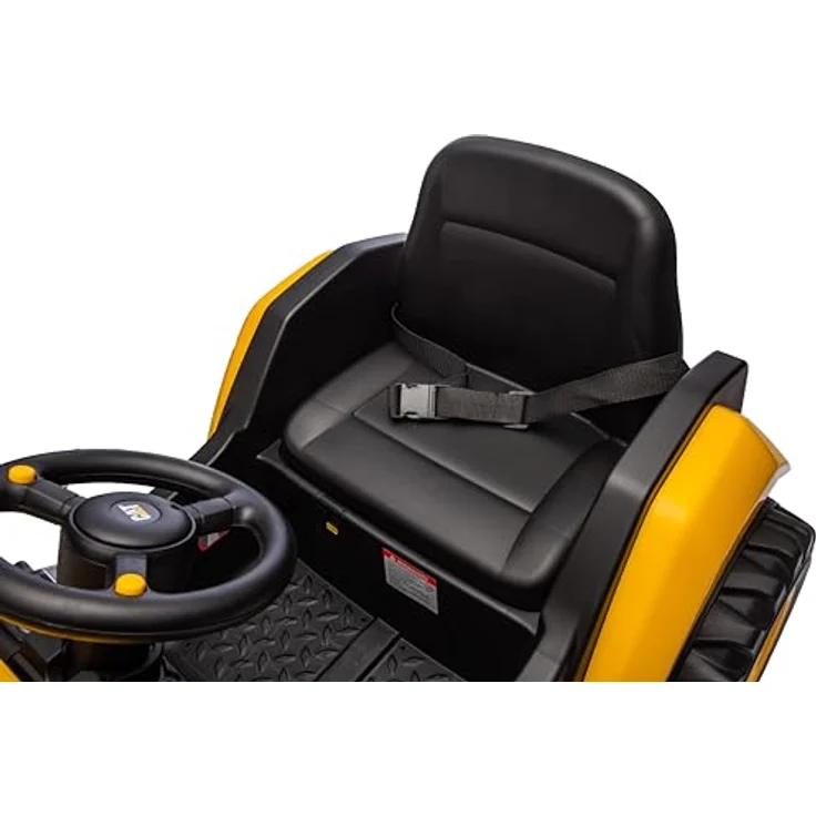 Sun Baby Elektrischer Kindertraktor CAT, 12V Akutraktor mit Fernbedienung, MP3-Player, Hupe, gelb-schwarz, für Kinder 3-6 Jahre – Bild 6