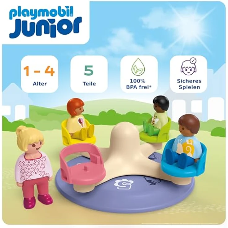 PLAYMOBIL® 71701 Zahlenkarussell, Spielset für Playmobil Junior zur Förderung der Zahlenerkennung von 1 bis 8, inkl. Platz für 4 Figuren – Bild 2