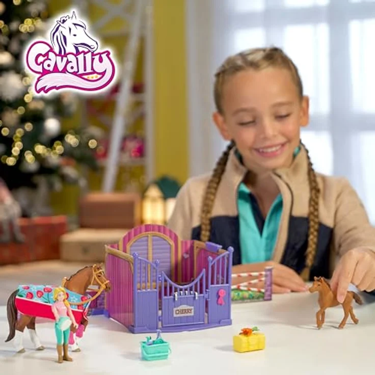 CRAZE CAVALLY Adventskalender Kinder - Pferde Spielzeug Adventskalender Mädchen, Pferdefigur mit Reiter und magischer Farbentfaltung, viel Zubehör – Bild 3