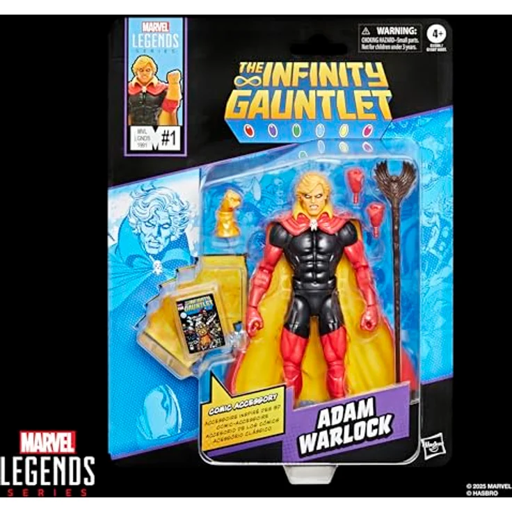 Marvel Legends Series Adam Warlock Infinity Gauntlet Action-Figur, Violett, mit 5 Accessoires und über 20 Bewegungspunkten – Bild 2