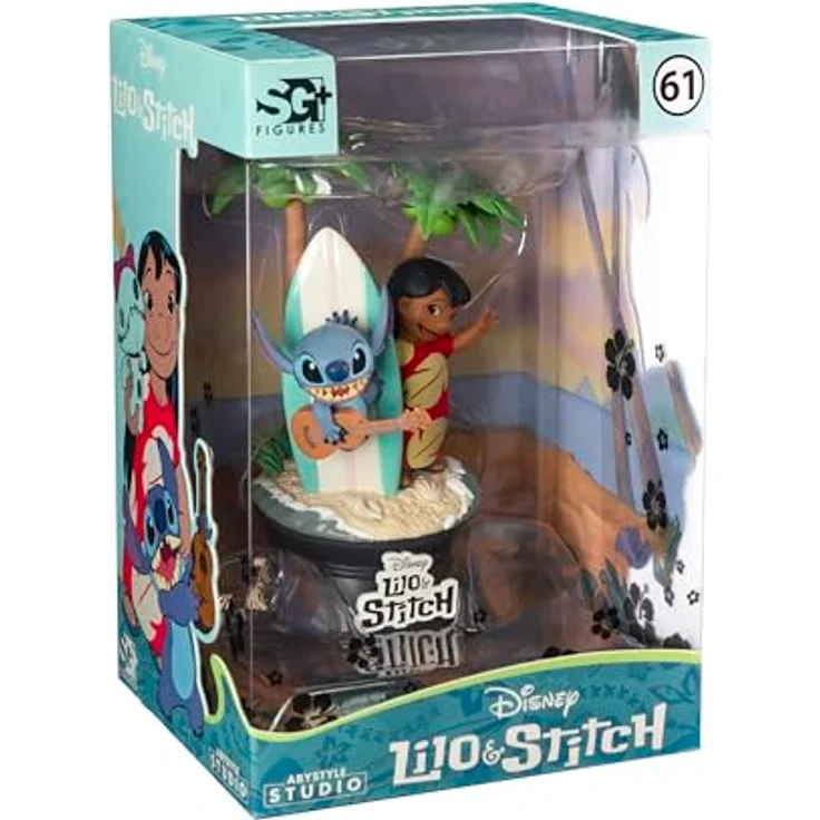 ABYstyle ABYFIG062 Action- & Sammelfigur, offiziell lizenzierte Lilo & Stitch Figur mit Surfbrett und Ukulele, bunt – Bild 7