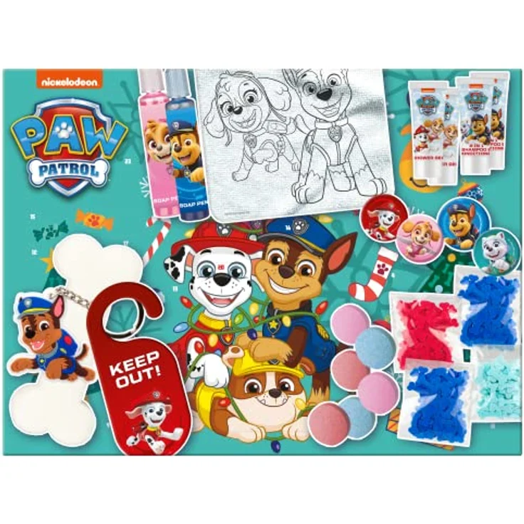 Kinder Adventskalender PawPatrol Grün Holiday Heroes Bastel & Beauty – Bild 4