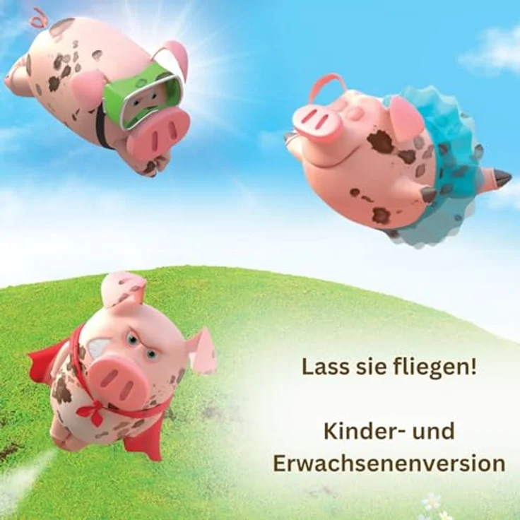 Hutter Trade HUCH! | Flieg, Schweinchen, flieg | Lustiges Aktionsspiel ab 6 Jahren | Schnelles Reaktionsspiel | Dauer 15-20 Min. | Für 2-3 Spieler – Bild 5
