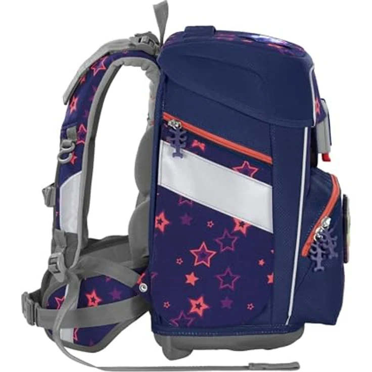 Step by Step Schulranzen-Set Space Shine „Pegasus Night Nuala“ 5-teilig, ergonomischer Tornister mit Reflektoren, höhenverstellbar mit Hüftgurt, Grundschule, 1. Klasse, 20L, lila-rosa – Bild 5