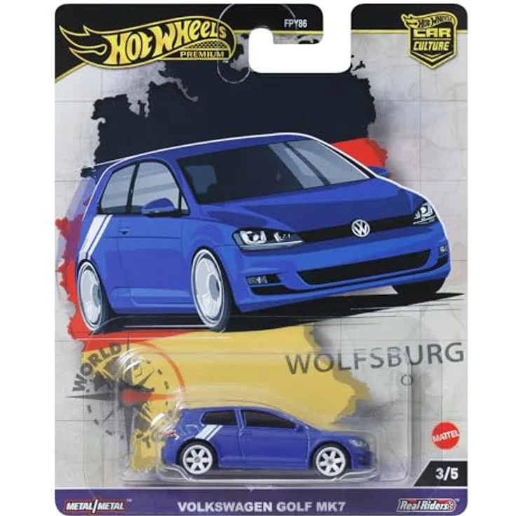 Hot Wheels VW Golf MK7 HRV79, 1:64 Die-Cast Spielzeug-Rennwagen aus der Car Culture Circuit Legends Kollektion – Bild 1