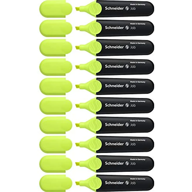 Schneider Job 150 Textmarker (nachfüllbar und lichtbeständig) 10er Pack gelb