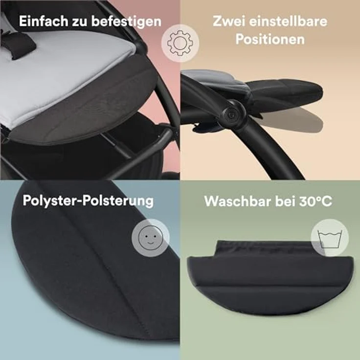 Stokke YOYO Beinablage, Beinstütze mit zwei Positionen für zusätzlichen Komfort, inkl. waschbarem Polyesterkissen – Bild 3