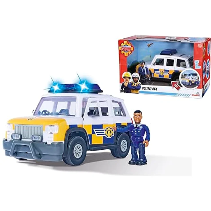 SIMBA 109251096038 Feuerwehrmann Sam Jeep Polizei Mit Figur 109251096038 – Bild 4