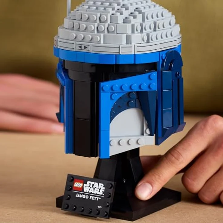 LEGO Star Wars™ 75408 Jango Fett Helm Bausatz, detailgetreu mit verstellbarer Antenne, 616 Teile, mehrfarbig – Bild 3