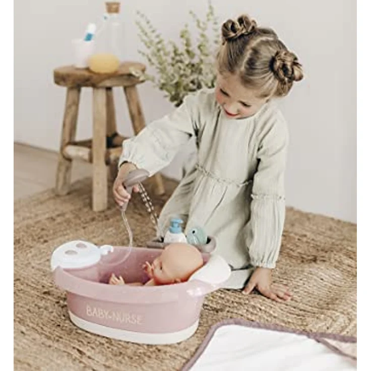 Smoby - Baby Nurse elektronische Puppen-Badewanne - Wanne mit Funktionen und viel Zubehör, Puppen-Zubehör für Puppen bis 42 cm, für Kinder ab 3 Jahren – Bild 5
