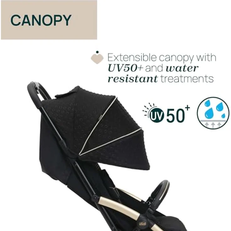 Chicco Buggy Goody Xplus, Schwarz, Einhand-Faltmechanismus, 47x86x106 cm, Kinderwagen – Bild 9