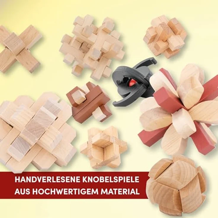 TOPP Knobelspiel-Adventskalender – 24 handverlesene IQ-Puzzles und Geduldsspiele aus hochwertigem Material mit bebilderten Anleitungen für Rätselfreunde – Bild 3