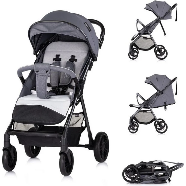 Chipolino Kinder-Buggy Kinderwagen Sparkle Buggy, faltbar, verstellbar, blau