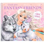 Depesche 12072 TOPModel Iceworld Create your Fantasy Friend - Mal- und Stickerbuch mit 24 Seiten zum Gestalten fantastischer Wesen, Malheft mit Stickerbogen und Spiralbindung