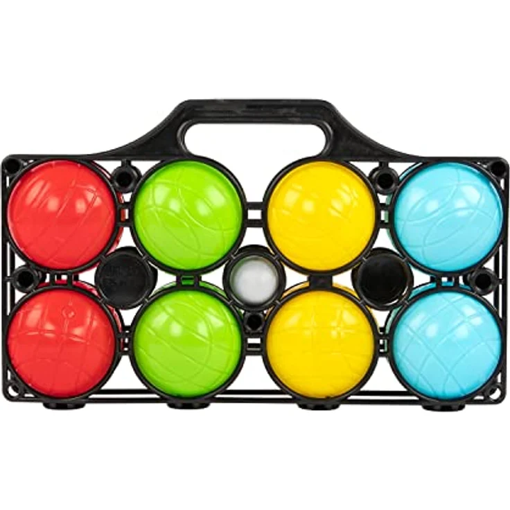 Idena 40409 - Boccia Spiel mit 8 farbigen Kugeln, Zielkugel und Tragekorb, Geschicklichkeitsspiel für Kinder und Erwachsene, Sport-Spiel für den Außenbereich, ideal für Sommer, im Garten oder Park - Preisvergleich – Bild 3