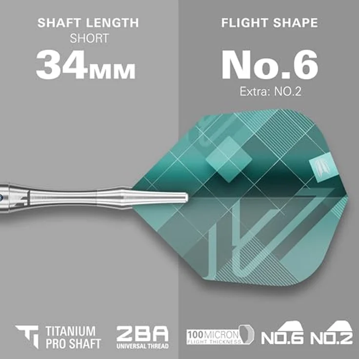 Target Darts Rove Swiss Point Steeldarts, 90% Tungsten Dart-Set, Barrel 01-22G | Steeldarts-Set, Grün & Silber, Profi Dart-Set mit Swiss Points & Tool – Bild 3