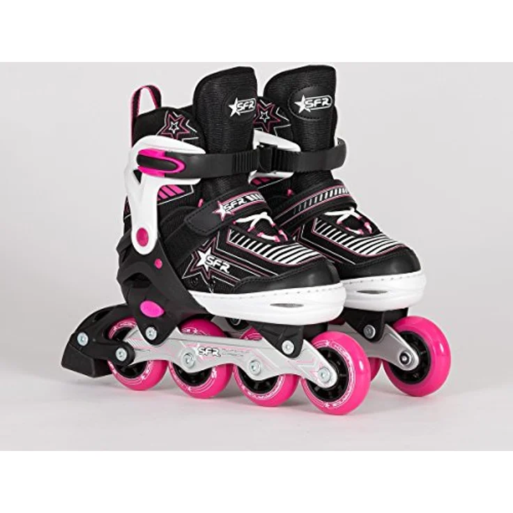 SFR Unisex Kinder RS480, Einstellbar Inline Skates Schlittschuhe, Aluminiumrahmen, ABEC 5 Kugellager, Pink – Bild 3