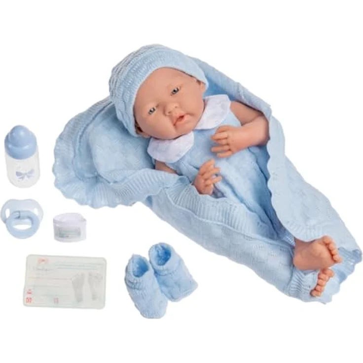 JC TOYS - „Newborn“-Babypuppe, blau (18054) – Bild 10