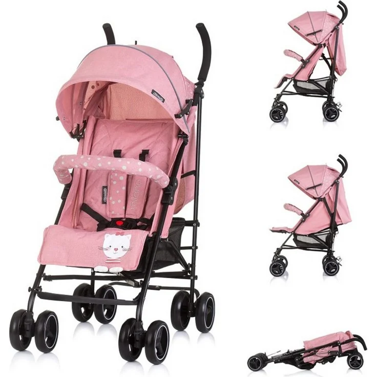 Chipolino Kinderwagen Milano Buggy bis 22 kg, Mehrfach verstellbare Rückenlehne, faltbar, Stahlrahmen, blau