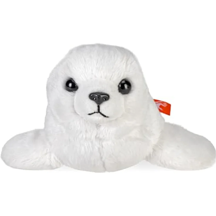 Wild Republic Pocketkins Eco Sattelrobbe, Kuscheltier aus recycelten Materialien, 13 cm hoch, handwaschbar – Bild 2