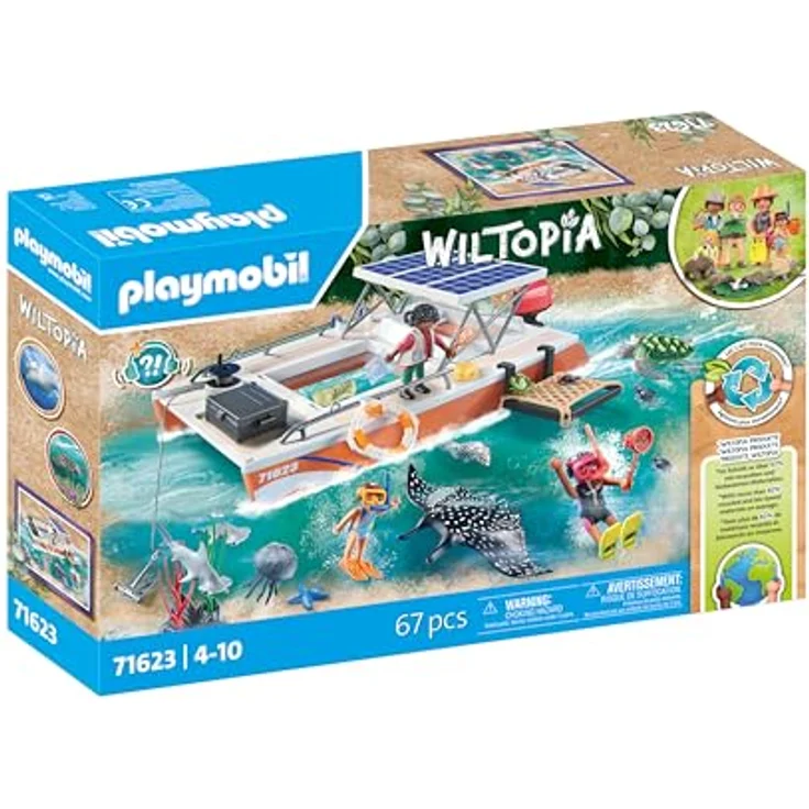Playmobil® Konstruktions-Spielset Korallenriff Plattform (71623), Wiltopia, (67 St), Made in Europe – Bild 3