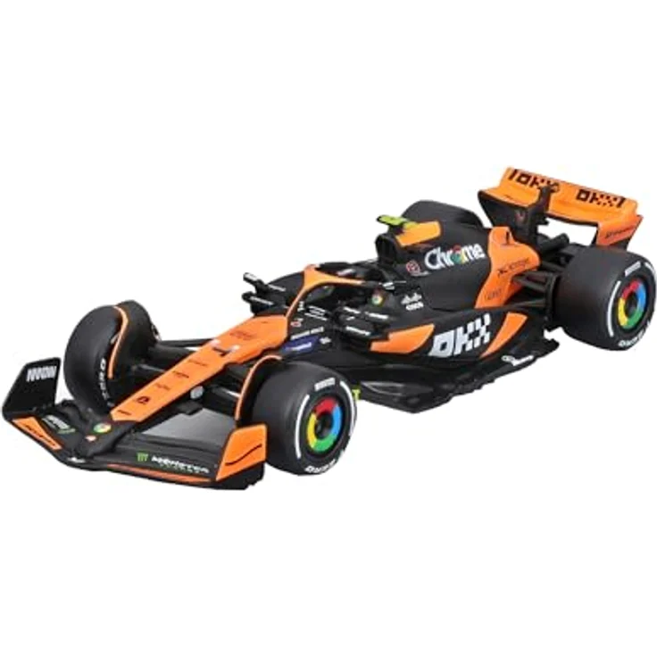 Bburago Pit Stop McLaren MCL38 2024#4 Norris, Spielset mit Diorama, 1:43, 6 Mechanikern, detailgetreu, McLaren-Lizenz, für Kinder ab 3 Jahren – Bild 3
