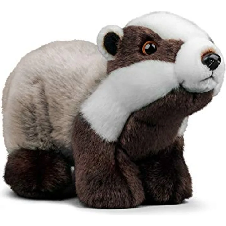 Animigos Plüschtier Dachs, Stofftier im realistischen Design, kuschelig weich, ca. 26 cm groß