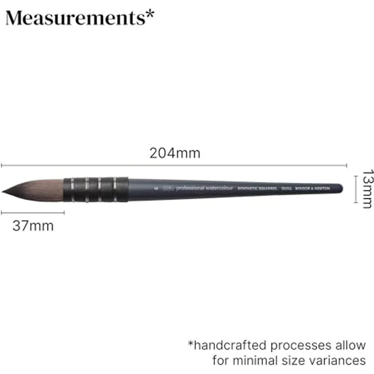 Winsor & Newton Professional Aquarellpinsel 5011506, synthetische Fasern, ergonomischer Griff, kurze Stiel - Mittelpinsel für Aquarellfarben – Bild 4