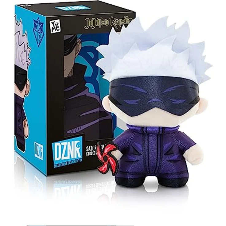 YuMe Jujutsu Kaisen DZNR Plush Figure Satoru Gojo Cursed Energy Edition, 18 cm, offiziell lizenziertes Sammlerstück aus Velboa- und Trilobal-Stoffen – Bild 1