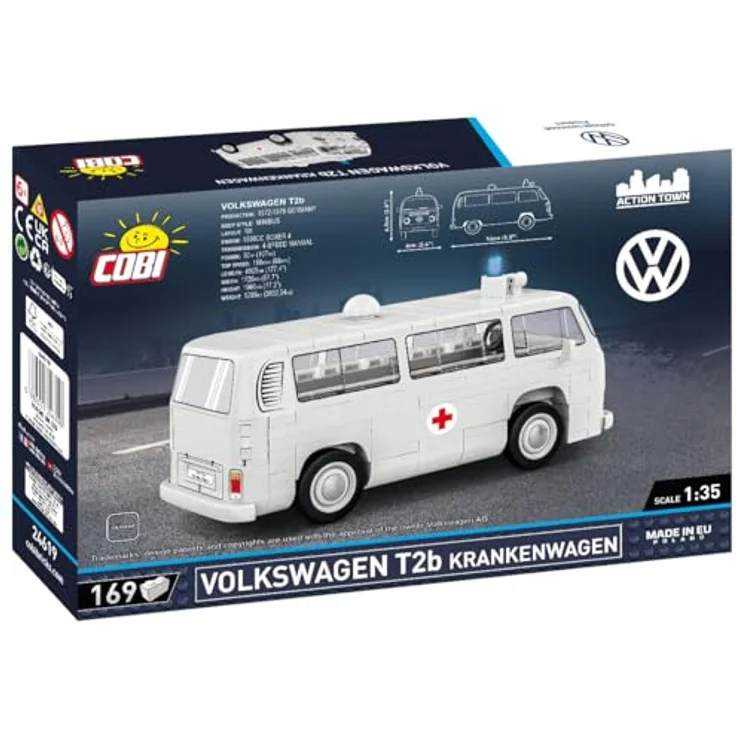 COBI Volkswagen T2b Krankenwagen, Bausteine-Set aus der EU, Spielzeugauto – Bild 2