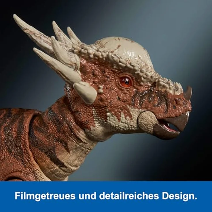 Mattel Jurassic World Hammond Collection Atrociraptor Tiger, Menschen- und Dinosaurier-Actionfigur mit 14 Gelenkpunkten und Glasaugen, JDJ10 – Bild 3