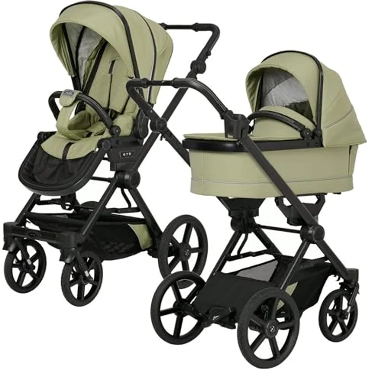 Hartan Kinderwagenset IVY GTR Outdoor, 3-teilig, Hellgrün, mit Federung, kugelgelagerten Rädern, 5-Punkte-Gurt, Made in Germany, EN 1888, UV 50+ – Bild 2