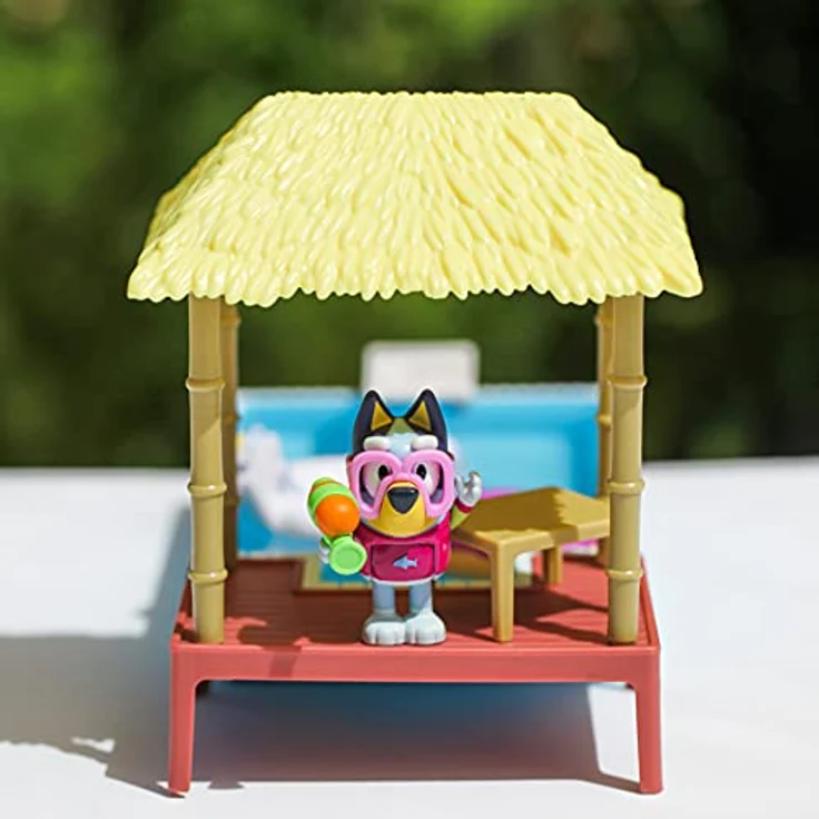 Bluey 13065 Blueys Pool-Spielset mit Figur (6,3–7,6 cm) und Zubehör, Mehrfarbig, 6. 5 x 4. 72 x 10. 63 inches – Bild 6