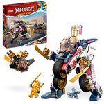LEGO 71792 NINJAGO Soras transformierender Mech-Bike-Renner, 2in1 Set mit transformierender Mech-Actionfigur, Motorrad-Spielzeug Set mit 3 Minifiguren für Kinder, Jungen und Mädchen