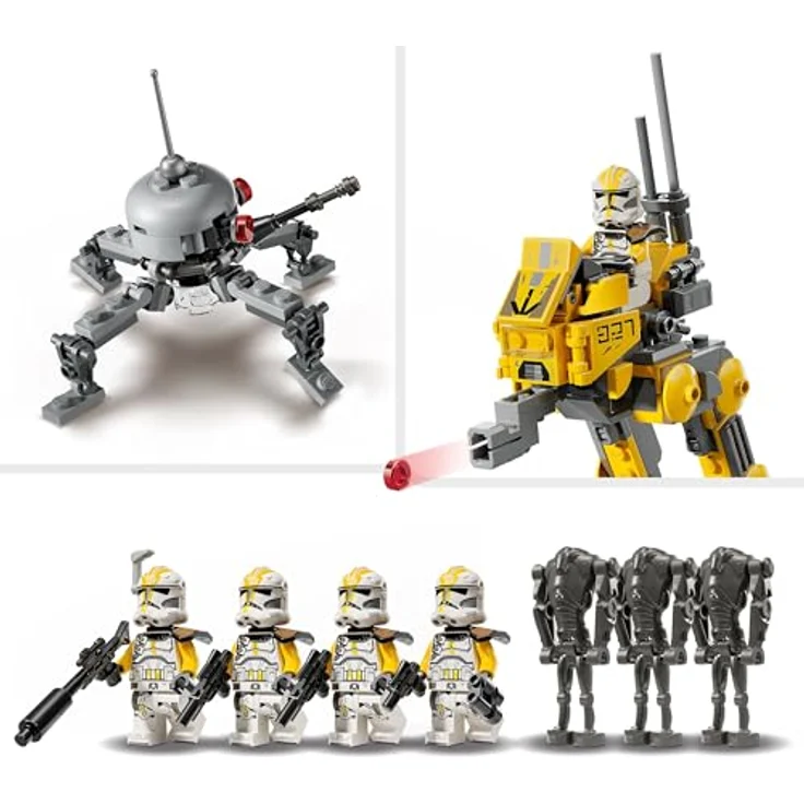 LEGO Star Wars 75431 - Klonsoldaten des 327. Sternenkorps Battle Pack, 258-teiliges Set mit 4 Minifiguren und AT-RT Kampfläufer, ab 7 Jahren – Bild 4