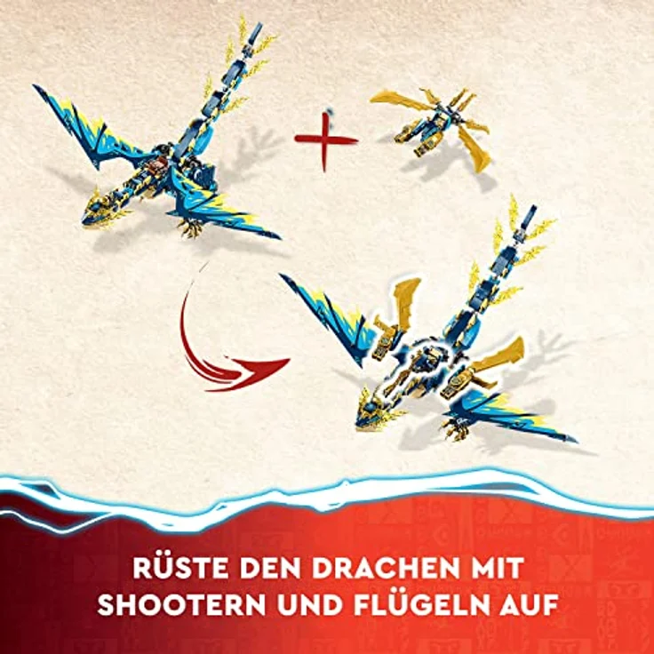 LEGO 71796 NINJAGO Kaiserliches Mech-Duell gegen den Elementardrachen, großes Set mit Drachen-Spielzeug, Action-Figur, Ninja-Flieger & 6 Minifiguren, Sammlerstück-Geschenk für Kinder, Jungen, Mädchen – Bild 5