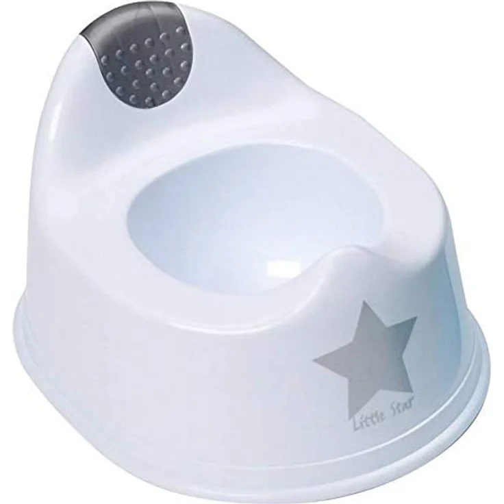 Topf de Luxe - rutschsicheres, ergonomisches Baby & Kinder Töpfchen Töpfchen-Trainer mit Spritzschutz und Rückenlehne - leicht, tragbar und hygienisch weiß/silber – Bild 1