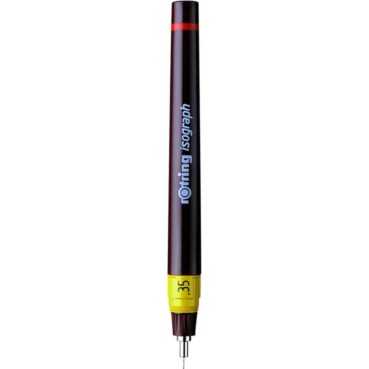 ROTRING Füller Rotring 1903400 Tuschefüller Isograph - 0,35 mm, schwarz, mit burgundfarbenem Schaft