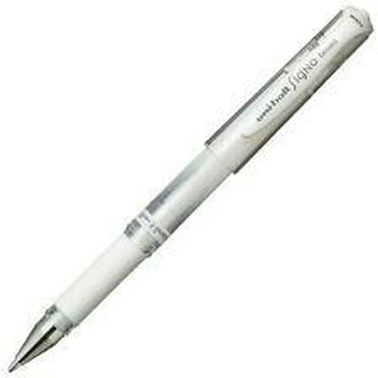 Uni-ball Signo Broad UM-153 W, Flüssigtintenstift 0,6 mm, weiss, Set mit 12 Stück