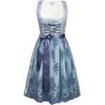 Edelnice Dirndl Cloé, Trachtenkleid in Hellblau und Rauchblau, Exclusive Kollektion