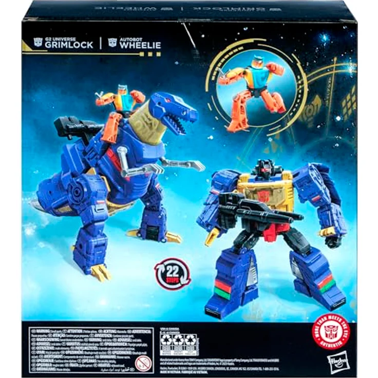 Transformers G2 Universe Grimlock, 19 cm große Leader-Klasse Action-Figur, verwandelbar in Dinosaurier, mit Kanonenblaster Zubehör – Bild 5