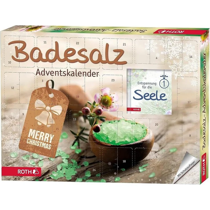 Roth Adventskalender Badesalz, mit Meersalz und Entspannungsbuch, für Erwachsene – Bild 1