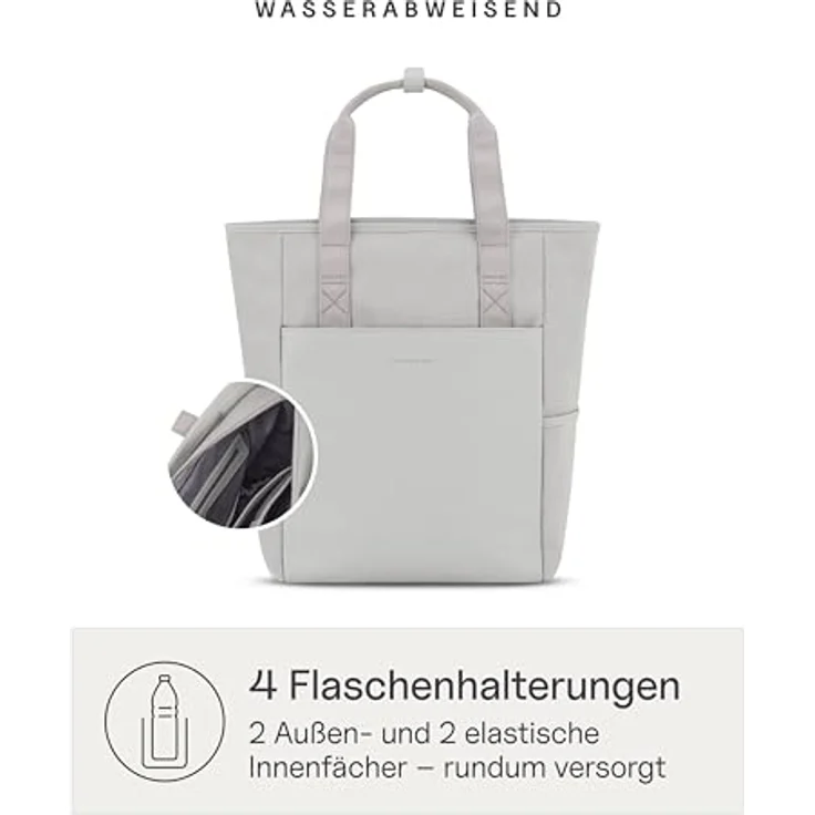 Kapten & Son Lindby Rucksack, 41 cm mit Laptopfach, in beige (greige), 100% PET – Bild 4