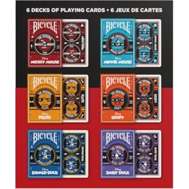 Bicycle Disney Mickey & Friends Box, 6 Decks mit 54 Karten und 2 Jokern, hochwertiges Sammlerset mit ikonischen Charakteren – Bild 4