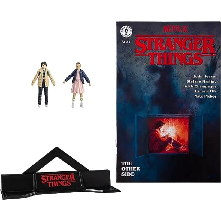 McFarlane Stranger Things, 2 detailreiche bewegliche Actionfiguren mit exklusivem Comic, ca. 8 cm, Clamshell-Verpackung – Bild 3