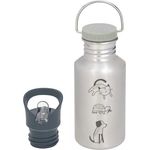 LÄSSIG Happy Prints Edelstahl Kinder Trinkflasche, 500 ml, BPA-frei, auslaufsicher