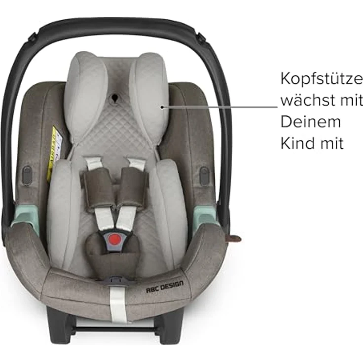 ABC Design Babyschale Tulip (Autositz Gruppe 0+ / i-Size) - Pure Edition - Nature, mit Sonnenschutz UV 50+ und modularem Sitzverkleinerer – Bild 3